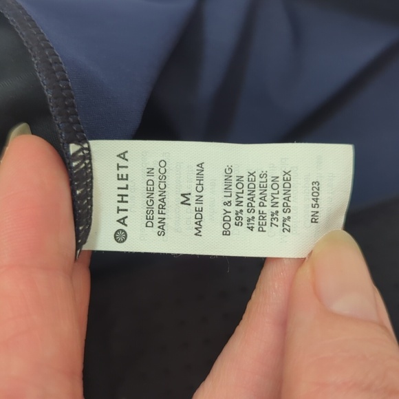 ATHLETA Bonaire Zipfront Tankini, Color Blue/Black Size M - Picture 10 of 16